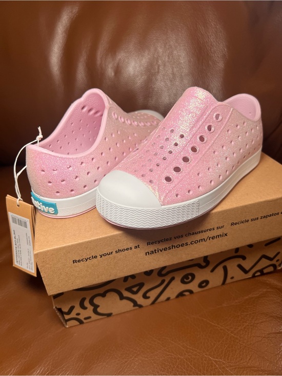 Native Other - Native Shoes Toddler Size 5, 7, 8, 10 Pink Sparkly Slip-On Jefferson Water